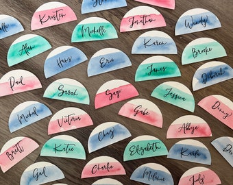 Watercolor Wash Arch Place Cards, Wedding Place Cards, Wedding Watercolor Place Cards, Marble Place Cards, Tie Dye Place Cards, Modern Art