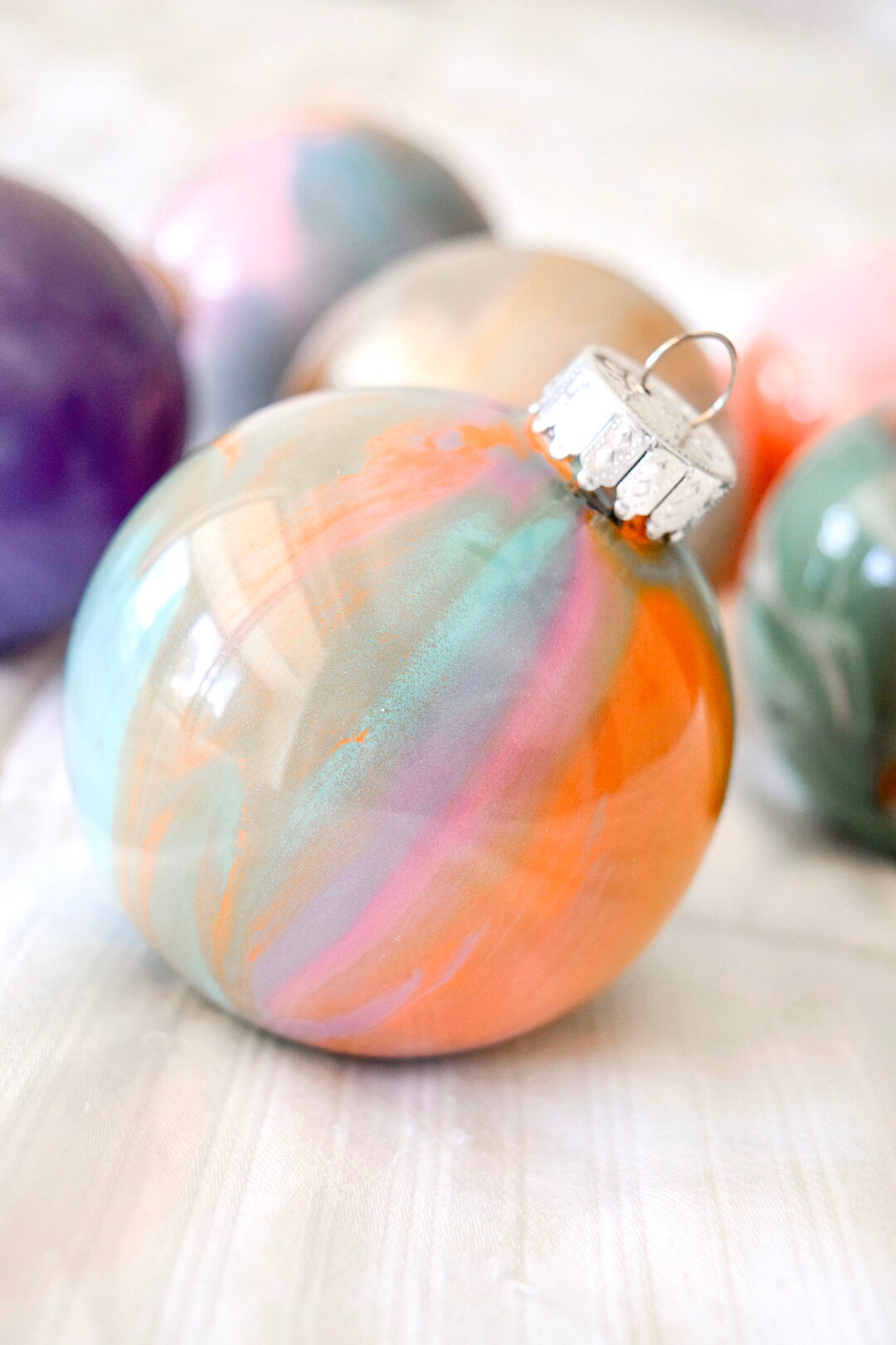 Marble Christmas Ornament, Christmas Ornament, Ornament, Marble