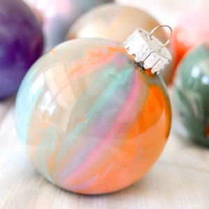 Marble Christmas Ornament, Christmas Ornament, Ornament, Marble Ornament, Custom Christmas Ornament, Swirl Ornament, Custom Ornament, Gift