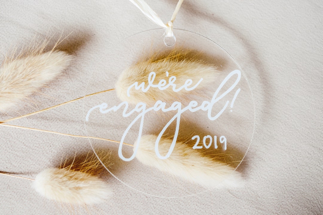 Wassmin Personalized First Christmas Engaged Ornament