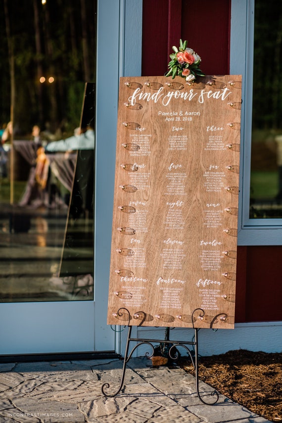 Wooden Seating Chart, Wooden Wedding Seating Chart, Wedding