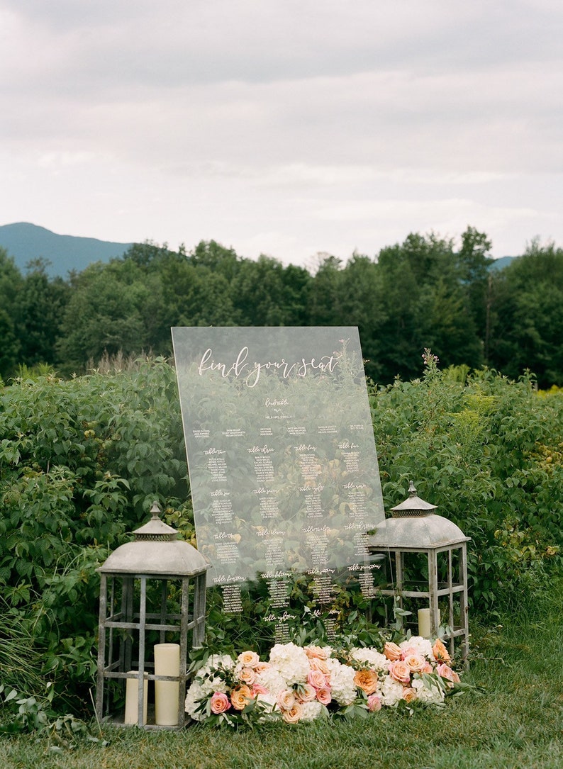 Acrylic Seating Chart Wedding