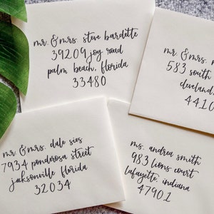 Handwritten Envelopes, Brush Lettered Envelopes, Custom Envelopes, Wedding Envelopes, Personalized Envelopes, Wedding Stationery Calligraphy