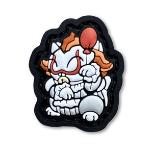 Dancing Clown Halloween Neko ranger eye patch, velcro morale patch