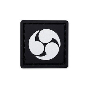 Mitsudomoe Japanese Emblem ranger eye, hook and loop morale patch
