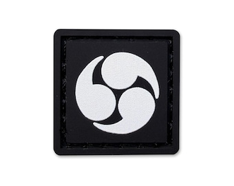 Mitsudomoe Japanese Emblem ranger eye, hook and loop morale patch