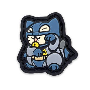 Night Vigilante Neko ranger eye patch, hook and loopmorale patch