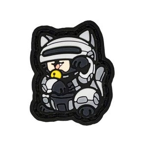 Cyber Enforcer Neko ranger eye patch, hook and loop morale patch