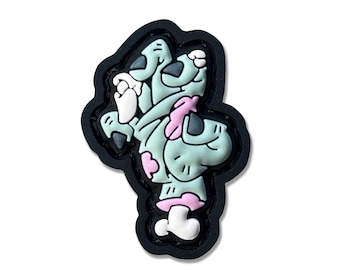 Zombie Hand OG Halloween Waldläufer Augenklappe, Klett Patch