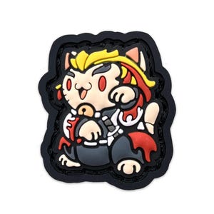 Parche de ojo de la Ranger Neko del anime Fire Slayer, parche de moral con cierre de velcro