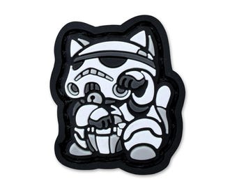 Space Trooper Neko ranger eye patch, hook and loop morale patch