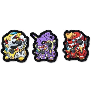 Japanese Anime Biomech Neko Set ranger eye patch, hook and loop morale patch