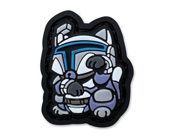 Space Bounty Hunter Neko ranger eye patch, hook and loop morale patch