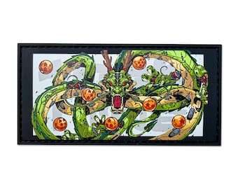 Mecha Dragon Japanese Anime ranger eye patch, hook and loop morale patch