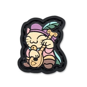 Bard Medieval Renaissance Neko ranger eye patch, hook and loop morale patch