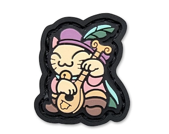 Bard Medieval Renaissance Neko ranger eye patch, hook and loop morale patch
