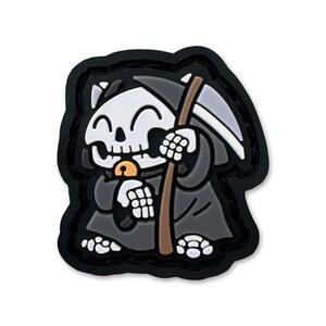 Grim Reaper Neko Halloween RE Ranger-Augen-Klettverschluss-Morale-Patch