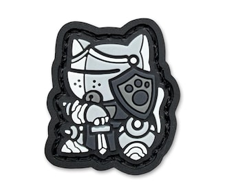 Knight Medieval Renaissance Neko ranger eye patch, hook and loop morale patch