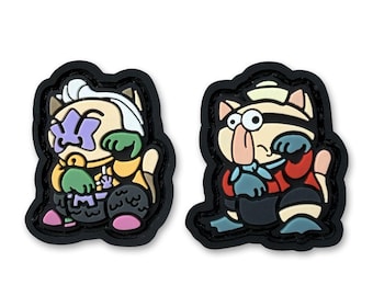 SB6 Superhero Neko ranger eye hook and loop morale patch set