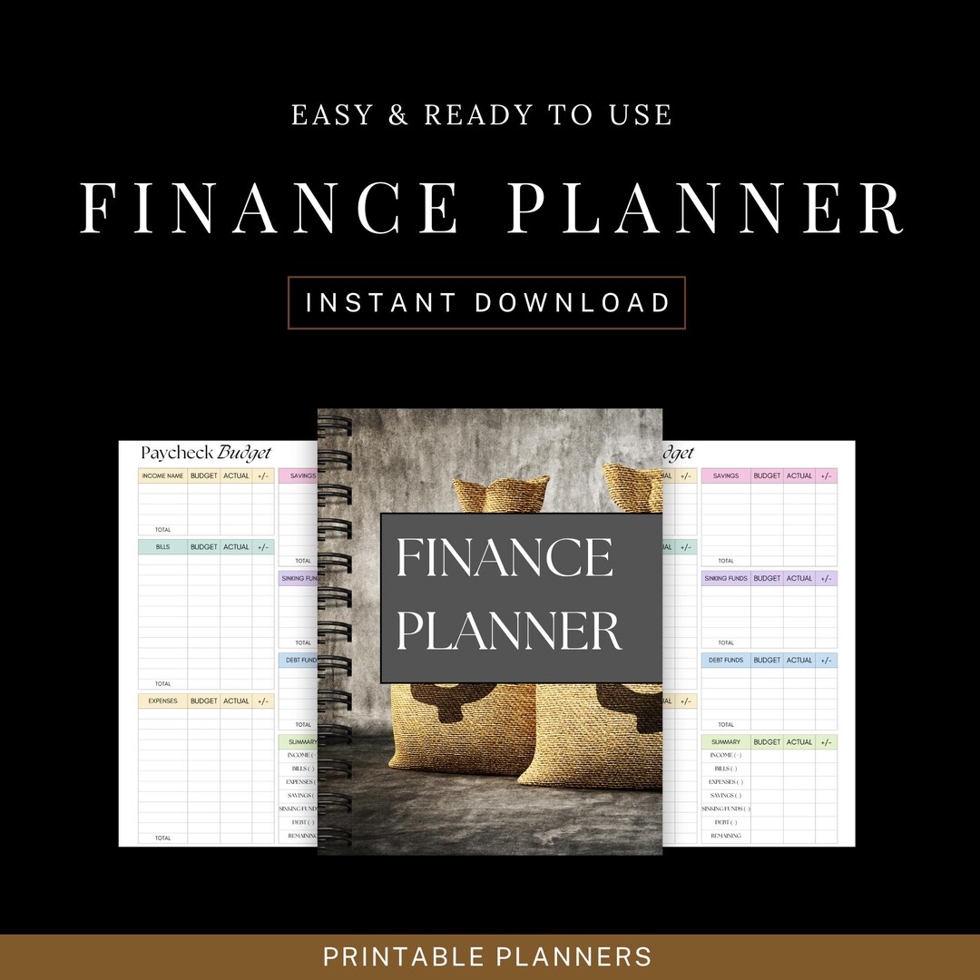 Finance Manager Notebook Ultimate Finance Planner, Budget Tracker, Expense Organizer, Savings ...