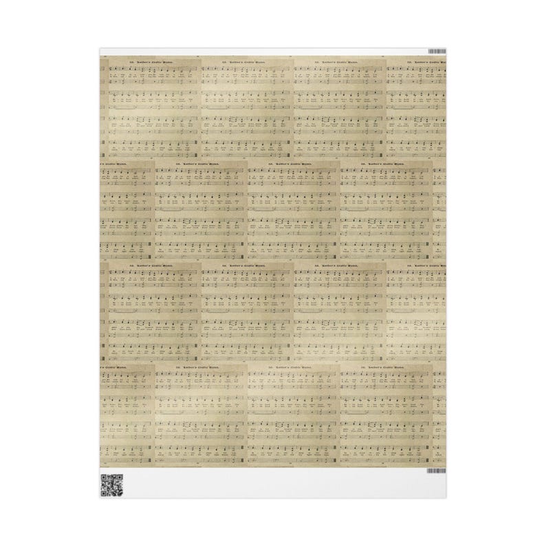 christmas sheet music wrapping paper away in a manger music wrap christian gift wrap matte gloss religious holiday large size decor image 2