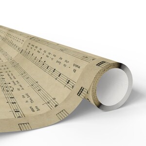 christmas sheet music wrapping paper away in a manger music wrap christian gift wrap matte gloss religious holiday large size decor image 4