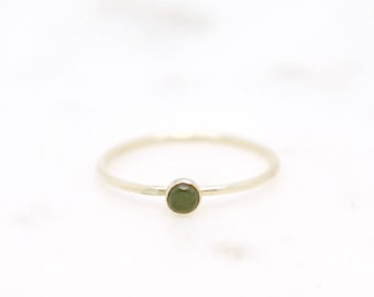 Jade ring 14k gold filled-dainty jade ring-Jadeite ring-Jade engagement ring-green jade ring gold-anniversary gift-March birthstone