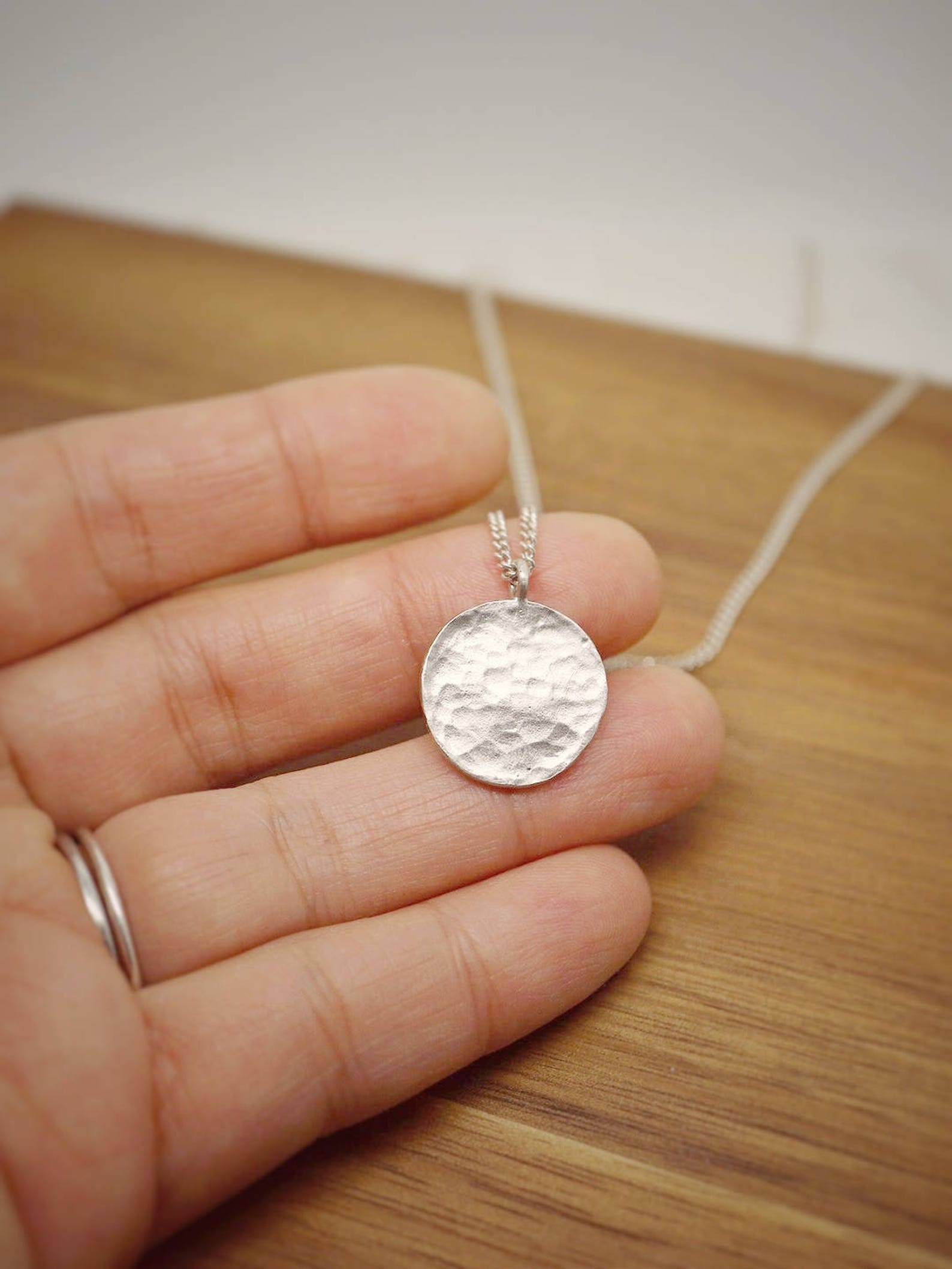 Sterling Silver Coin Necklacesilver Medallion Etsy