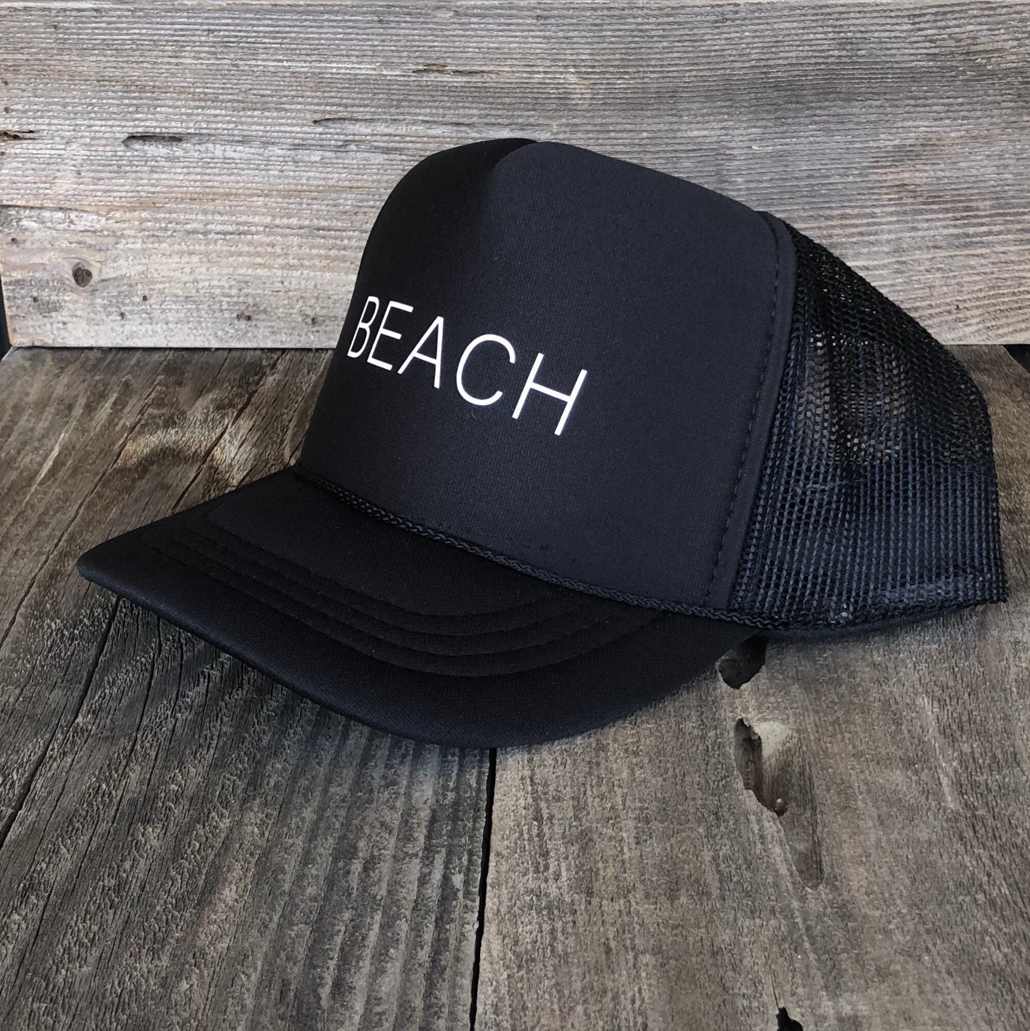 Youth Beach Black Foam Trucker Hat