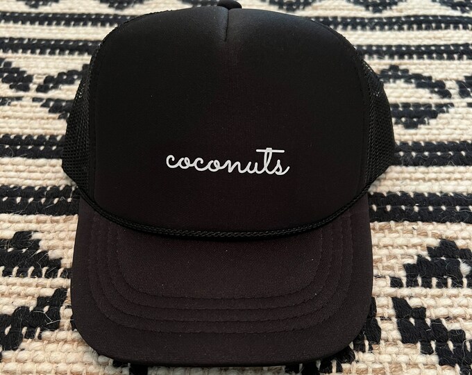 Youth Coconuts Black Foam Trucker Hat