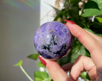 Grade AAA Charoite Crystal Sphere