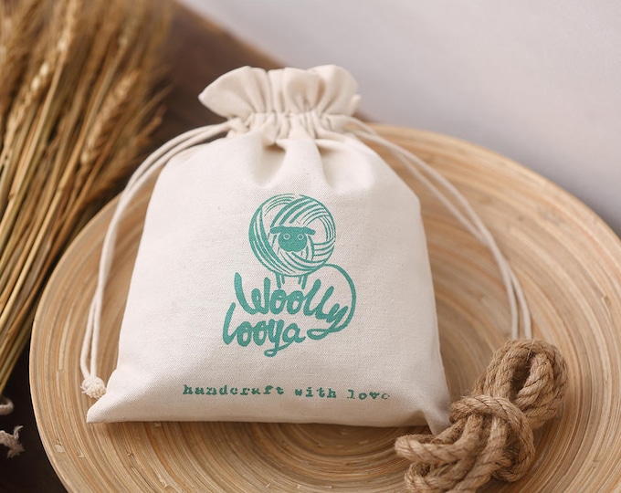 50 Custom cotton bag drawstring pouch personalize LOGO name tagline classification Sachet cosmetic jewelry gift packaging bags