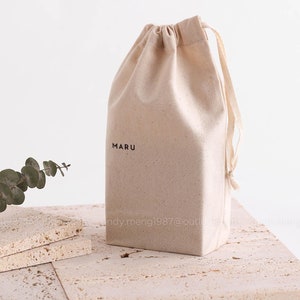 50 flat bottom drawstring pouch personalized bag jewelry packaging pouch with business logo bag unbleached thick cotton bag jewelry gift bag