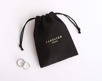 100 personalized deboss logo print drawstring bags custom skincare products packaging bag pouches Jewelry bags velvet  pouch necklace bags