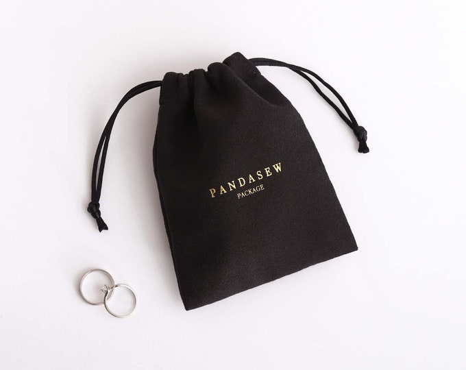 100 personalized deboss logo print drawstring bags custom skincare products packaging bag pouches Jewelry bags velvet  pouch necklace bags