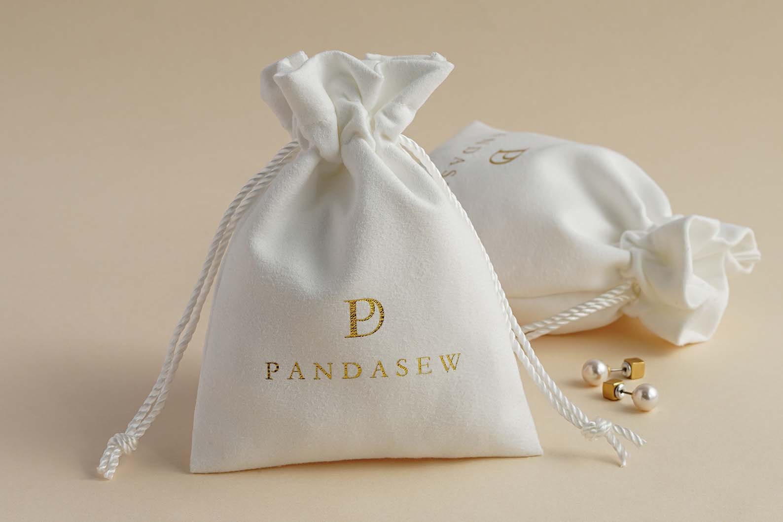 Pandasew Custom Logo 100pcs Satin Jewelry Drawstring Bags Pouch ST-111 –  PandaSew