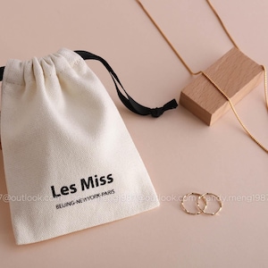 12 oz thick cotton canvas jewelry packaging pouch