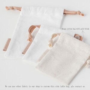 customized drawstring bag with side label