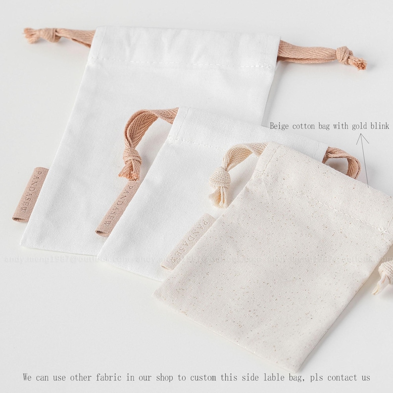 customized drawstring bag with side label
