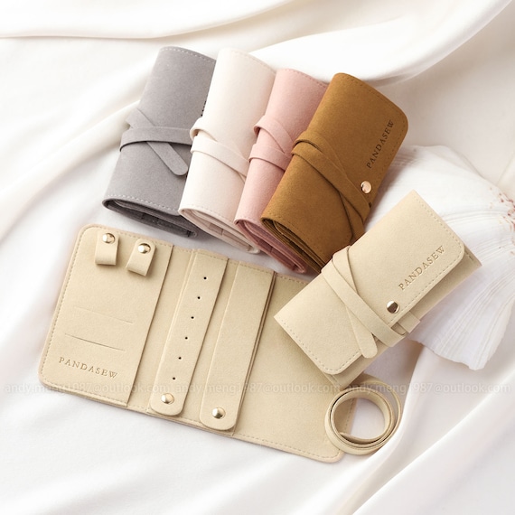 10 Stück 20 x 12 cm Mikrofaser Reise Schmuck Tasche: Prägung personalisiertes Logo