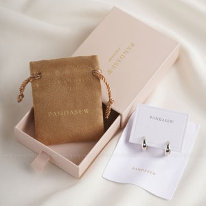 7x9x2.5 cm box with suede bag earring card and cleaning cloth set