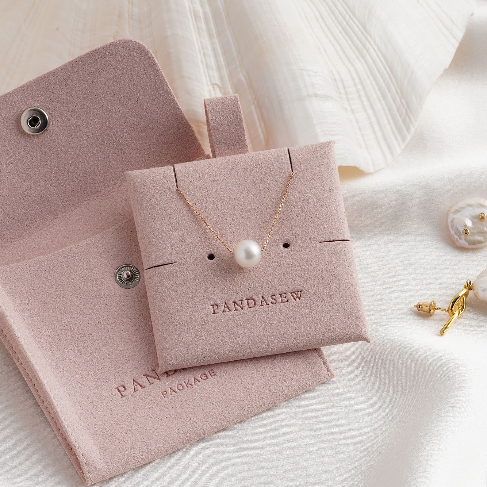 50 set custom jewelry package pouch bag with insert card Logo Etsy