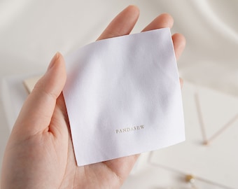 100PCS Big Sale More Sizes silver polishing cloth Decorative  Personalized Jewelry Cleaning Cloth, Custom Logo  White Gray