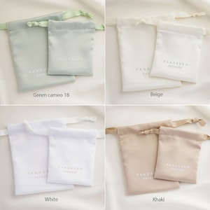 green/beige/white/khaki colors for dense thick satin bags, custom jewelry package
