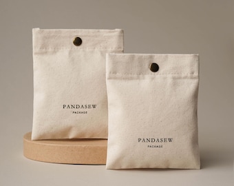 100pcs Custom Snap Cotton Bag Jewelry Pouch Gift Packaging: Rigid and Well-tailored