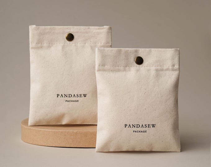 100pcs Custom Snap Cotton Bag Jewelry Pouch Gift Packaging: Rigid and Well-tailored