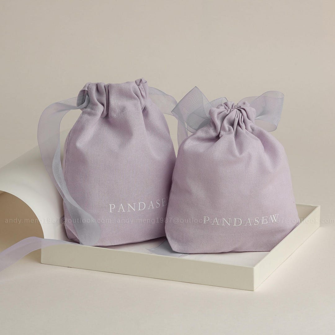 50pcs Personalized Cotton Drawstring Pouch With Flat Bottom: Jewelry ...