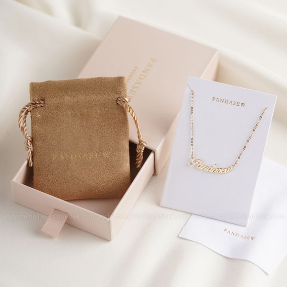 50sets 7x9x2.5cm Jewelry Packaging: Kraft Paper Box with Suede Bag