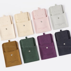 50 cartoline per orecchini con incisione logo personalizzato con nome del marchio pacchetto di gioielli set espositore porta collana all'ingrosso, microfibra più spessa