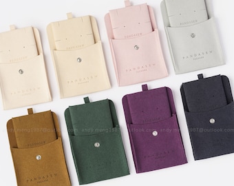 Custom Debossed Logo Microfiber Jewelry Display Card & Pouch Set